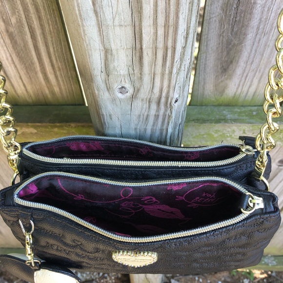 Betsey Johnson Double-Zip Cross-Body Purse - Picture 5 of 6
